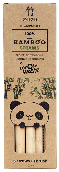 Słomki bambusowe Skin-off zero waste 5+1