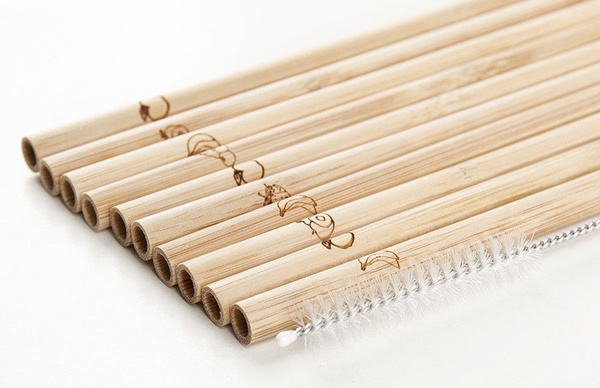 Słomki bambusowe Skin-off zero waste 10+1