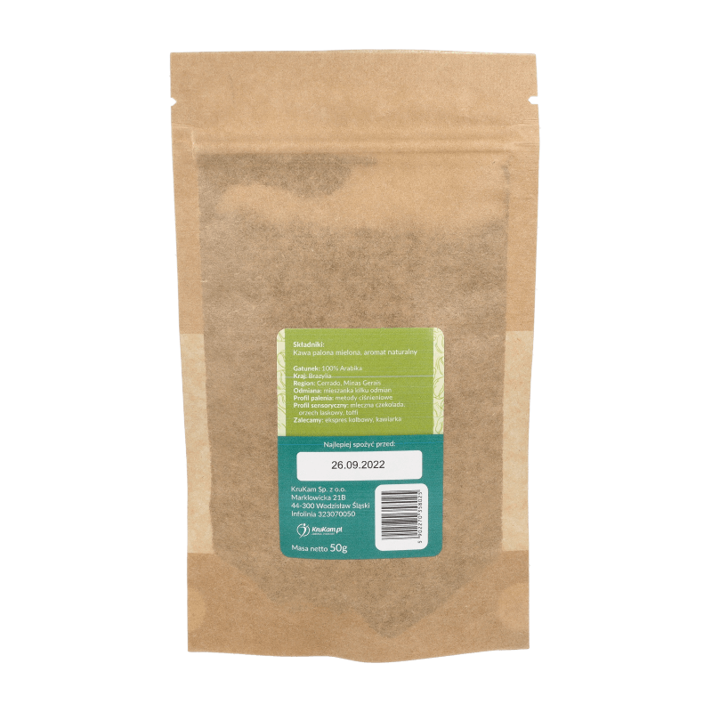 Kawa mielona Brazylia Cerrado pistacjowa 50g