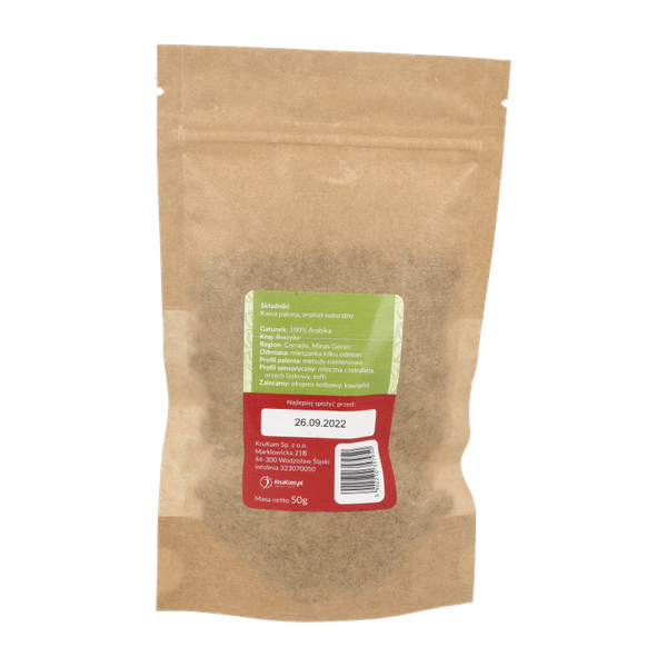 -30%Kawa ziarnista Brazylia Cerrado pistacjowa 50g(Data:26.02.2026)