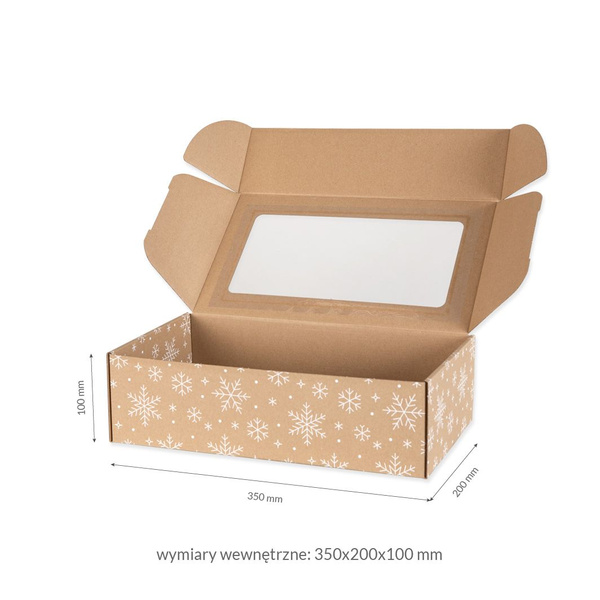 Karton prezentowy świąteczny z okienkiem
