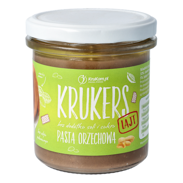 Krukers Lajt chrupiąca pasta orzechowa 300g
