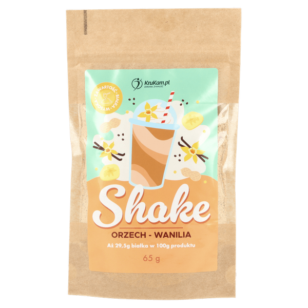 -75%Mieszanka na shake wysokobiałkowy orzech wanilia 65g(Data:30.01.2026)
