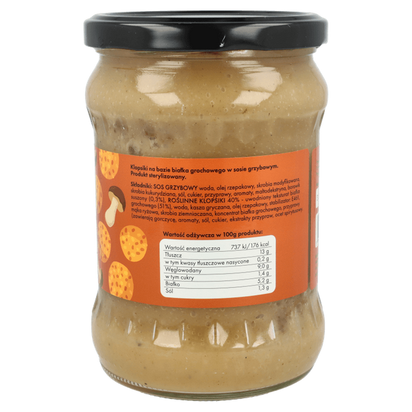 Roślinne klopsiki w sosie grzybowym 500g