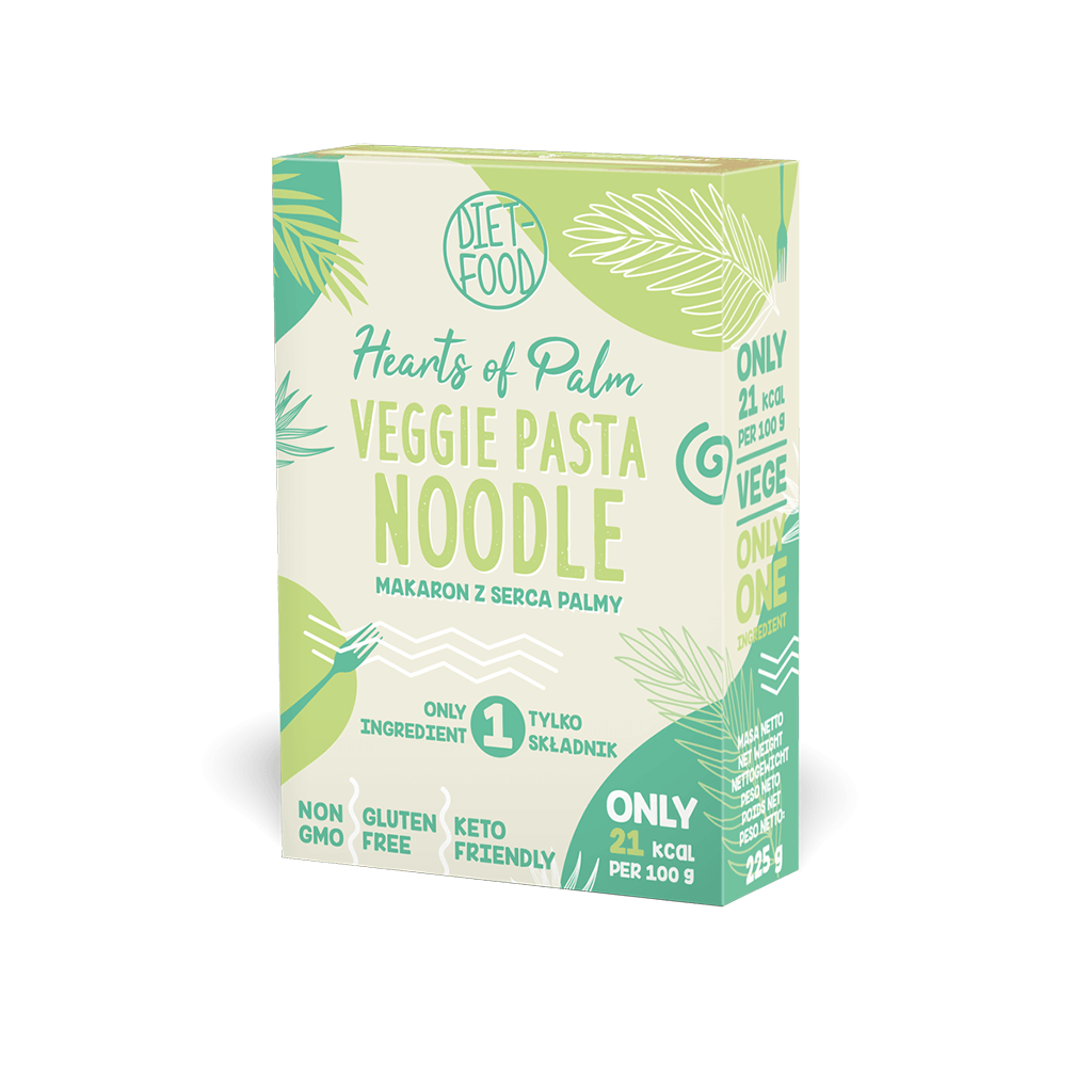 Makaron z serca palmy noodle - vacum pudełko 255g Diet-Food