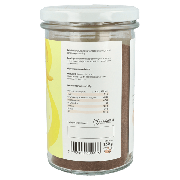 -50%Kawa rozpuszczalna Bananowa 130g(Data:02.12.2025)