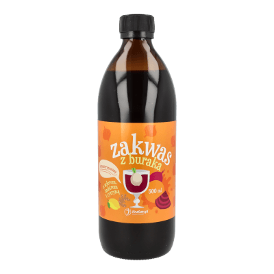 Zakwas z buraków z selerem, imbirem i cytryną niepasteryzowany 500ml