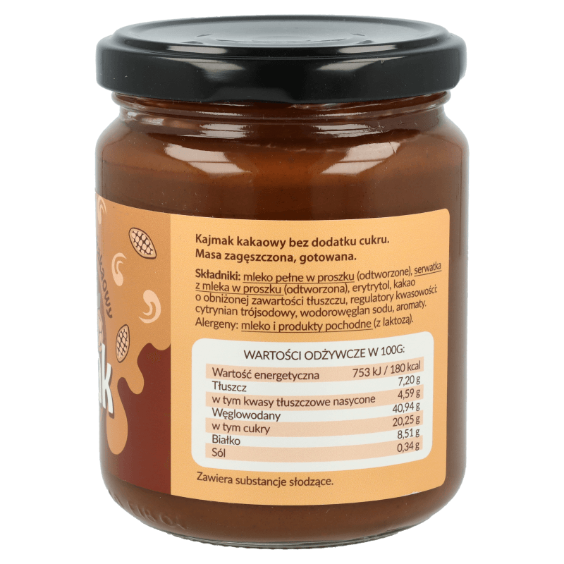 Kajmak bez dodatku cukru kakaowy 260g