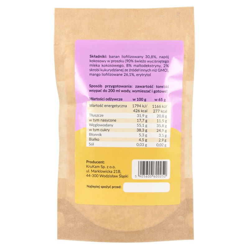 Mieszanka na shake banan mango 65g