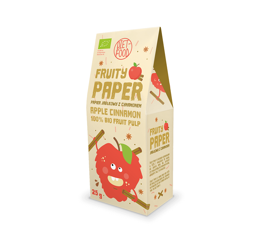 Bio papier owocowy z jabłka z cynamonem 25g Diet-Food