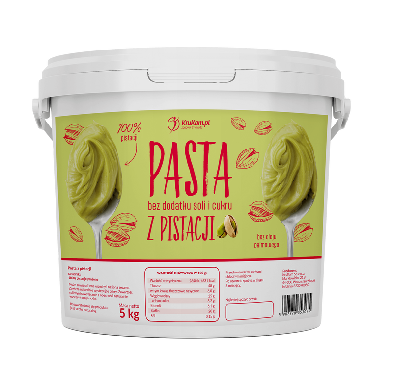 Pasta z pistacji wiadro 5kg