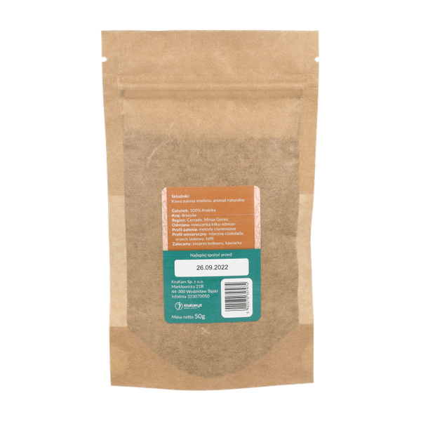 Kawa mielona Brazylia Cerrado czekoladowa 50g