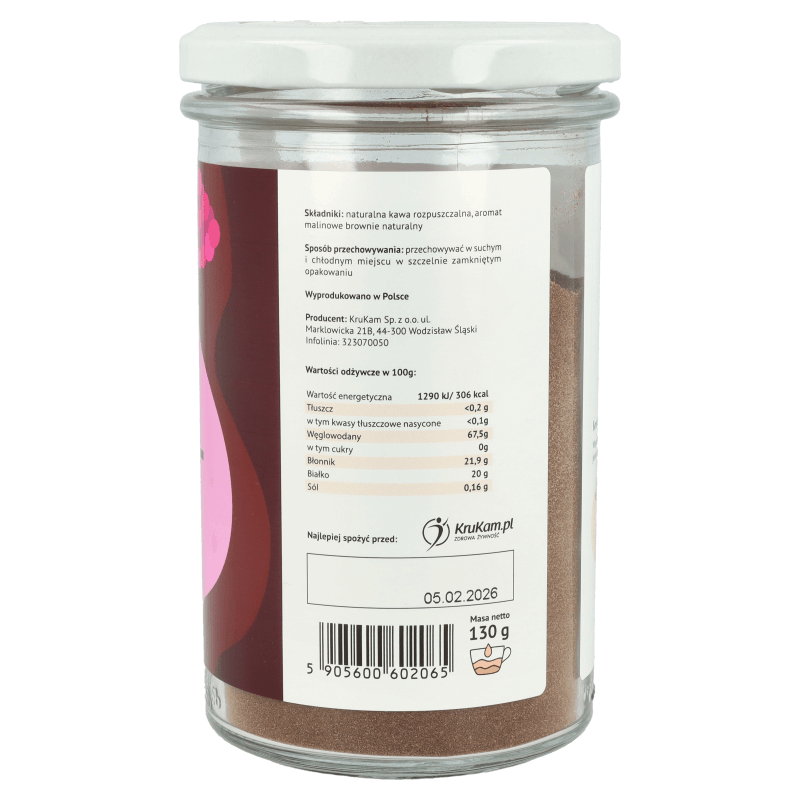 Kawa rozpuszczalna Malinowe brownie 130g