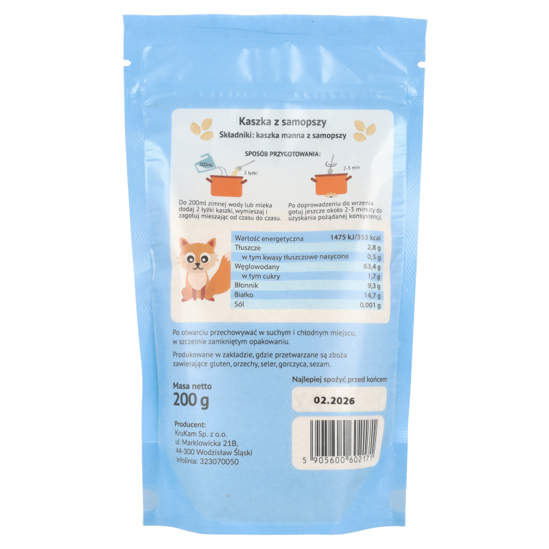 Kaszka manna z samopszy 200g