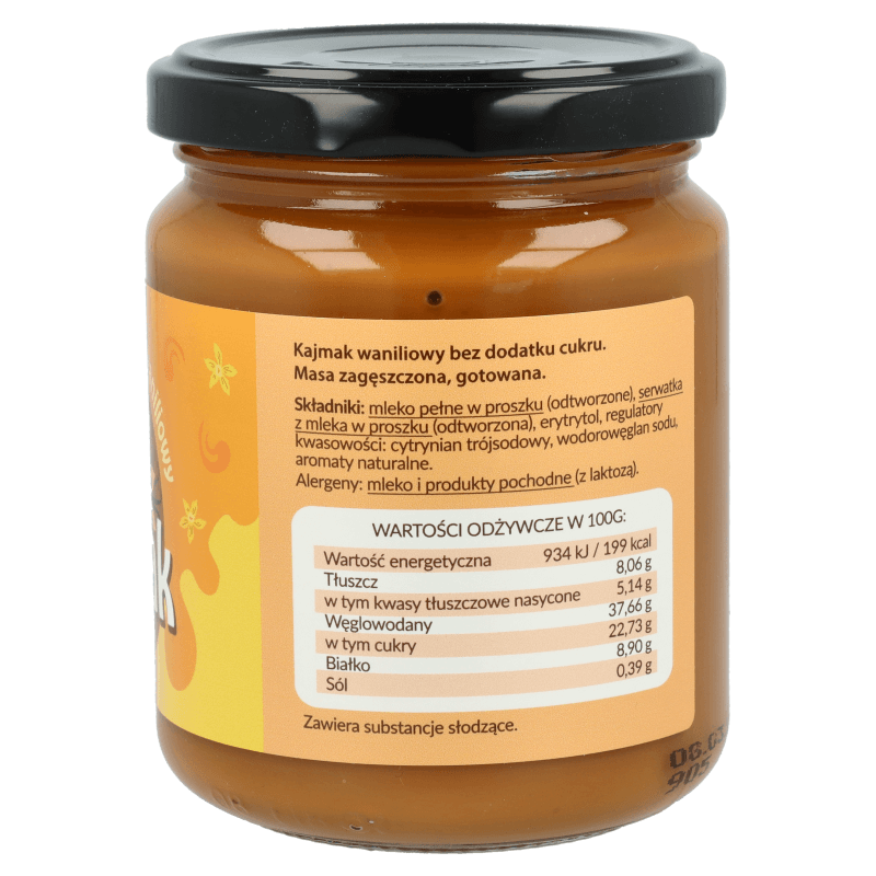 -30%Kajmak bez dodatku cukru waniliowy 260g (Data:09.03.2026)