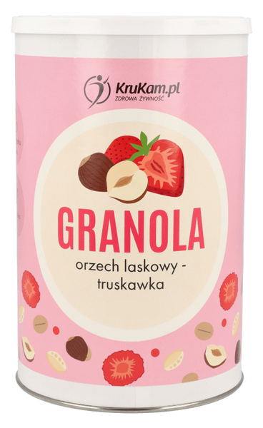 -75%Granola orzech laskowy-truskawka 190g(Data:11.10.2025)
