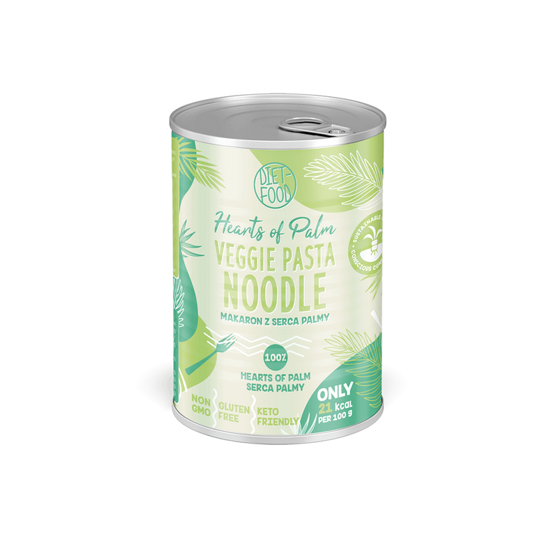 Makaron z serca palmy noodle - puszka 220g Diet-Food
