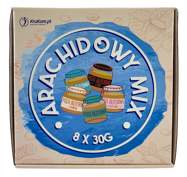 Zestaw Past Arachidowy MIX 100% 8 x 30 g
