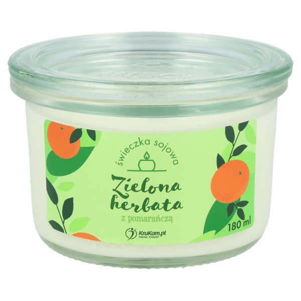 Świeczka sojowa Zielona herbata z pomarańczą 150ml