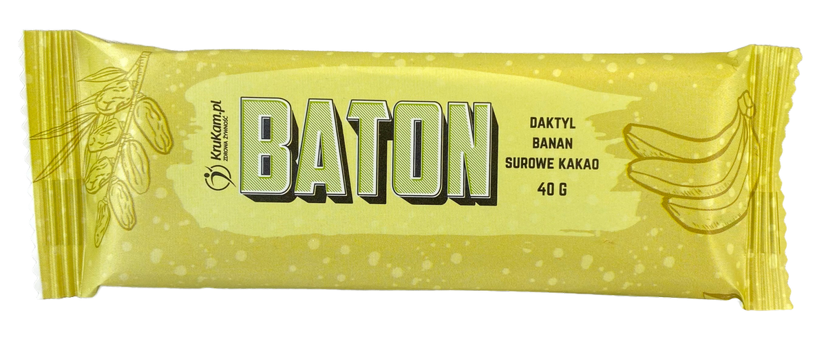 -50%Baton Daktylowy z bananem i surowym kakao 40g (Data: 09.02.2026)