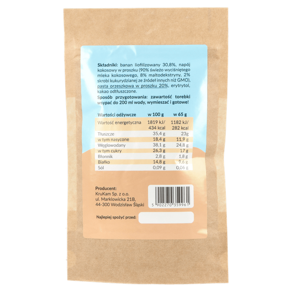 Mieszanka na shake orzech banan 65g
