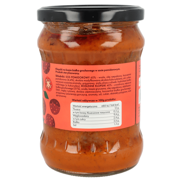 Roślinne klopsiki w sosie pomidorowym 500g