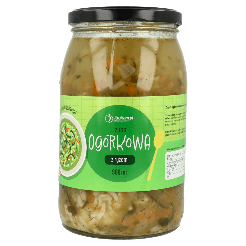 -50%Ogórkowa z ryżem (wegańska) 900ml(Data:14.11.2025)