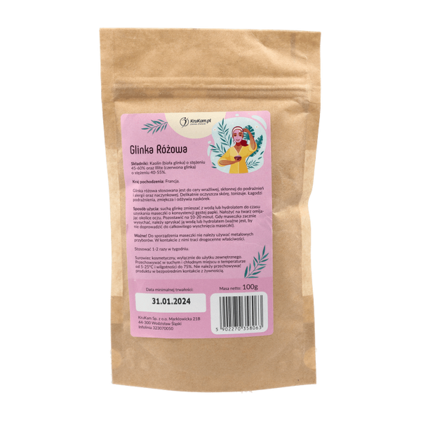 Glinka różowa 100g