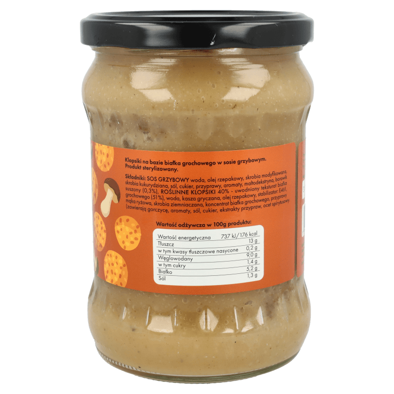 Roślinne klopsiki w sosie grzybowym 500g