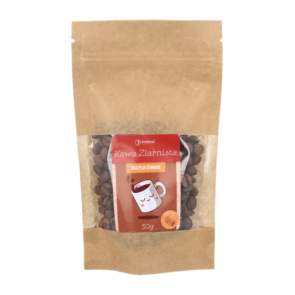 -50%Kawa ziarnista Brazylia Cerrado karmelowa 50g (Data:26.02.2026)