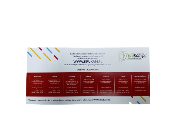 Karta podarunkowa 200zł - wysyłka tradycyjna