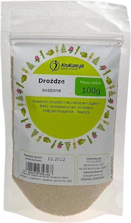 Suche drożdże piekarskie instant 100g