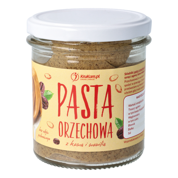 Pasta orzechowa z kawą i wanilią 300g