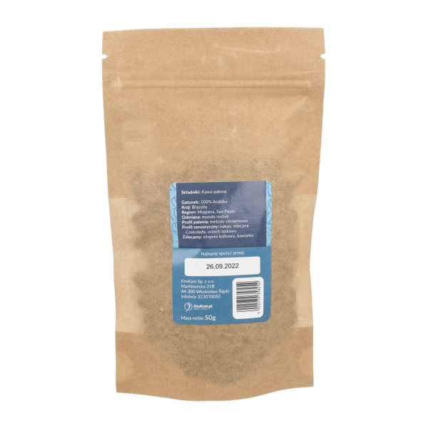 -50%Kawa ziarnista Brazylia Mogiana 50g(Data:11.02.2026)