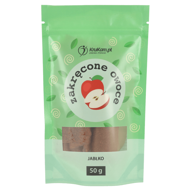 Zakręcone owocowe Jabłko 50g bez dodatku cukru