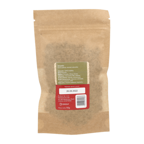 -30%Kawa ziarnista Brazylia Cerrado waniliowa 50g(Data:11.02.2026)