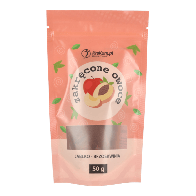 Zakręcone owocowe Jabłko-brzoskwinia 50g bez dodatku cukru