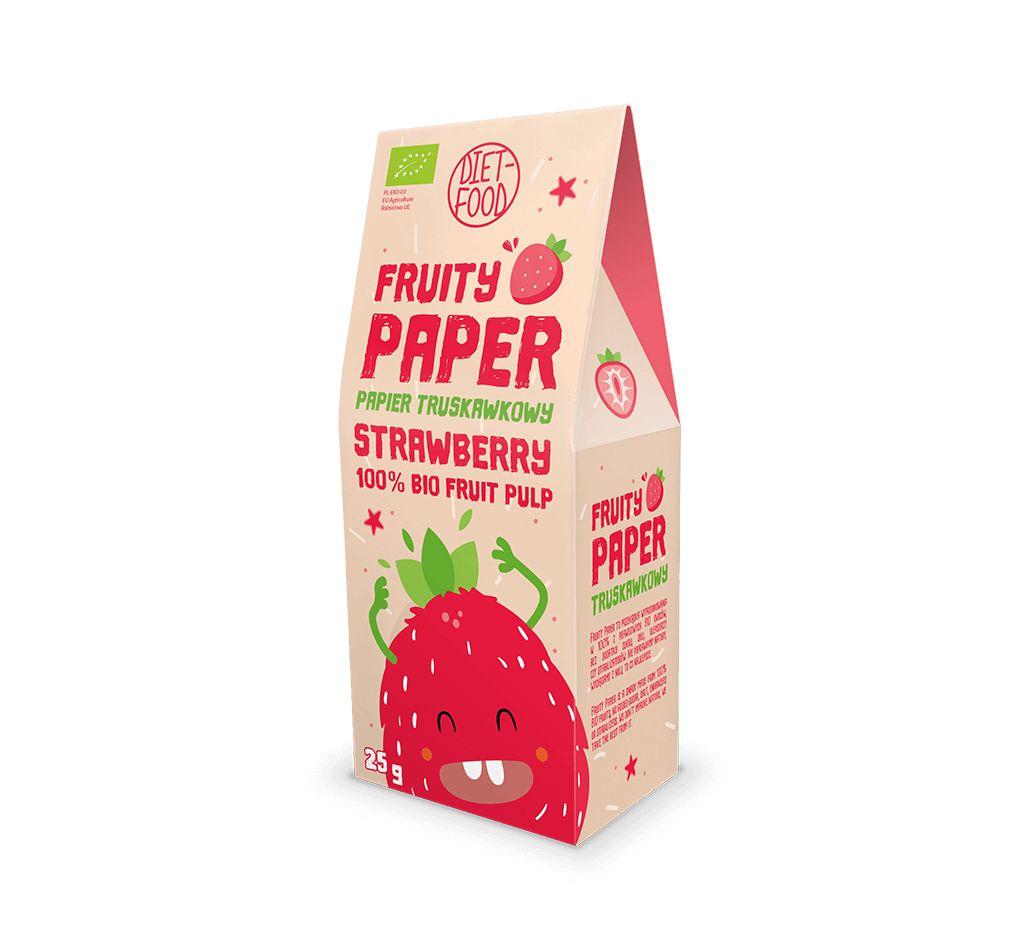 Bio papier owocowy z truskawek 25g Diet-Food