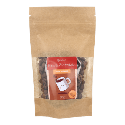 -30%Kawa ziarnista Brazylia Cerrado karmelowa 50g (Data:26.02.2026)