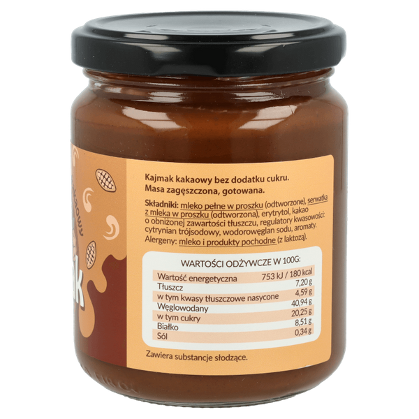 Kajmak bez dodatku cukru kakaowy 260g