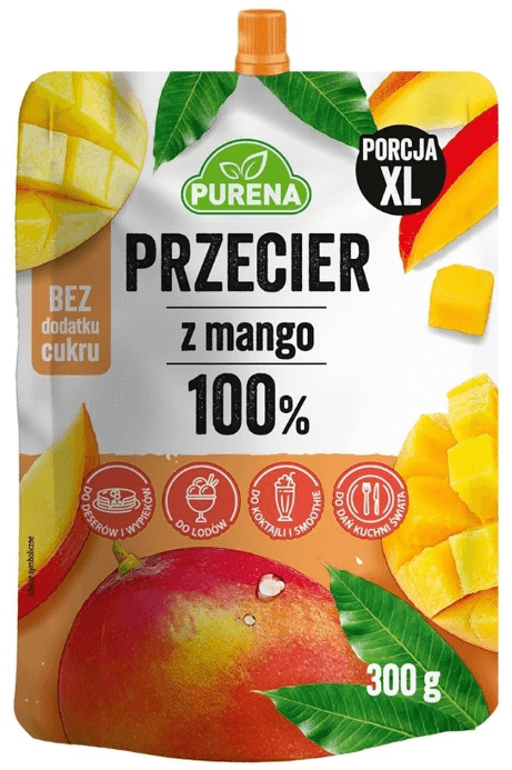 Przecier (mus) owocowy 100% z mango 300g Purena