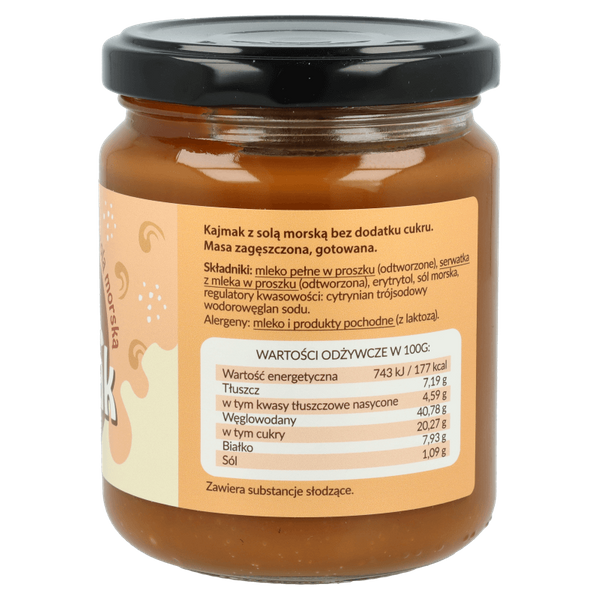 -50%Kajmak bez dodatku cukru z solą morską 260g (Data:09.03.2026)