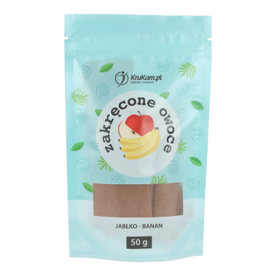 Zakręcone owocowe Jabłko-banan 50g bez dodatku cukru