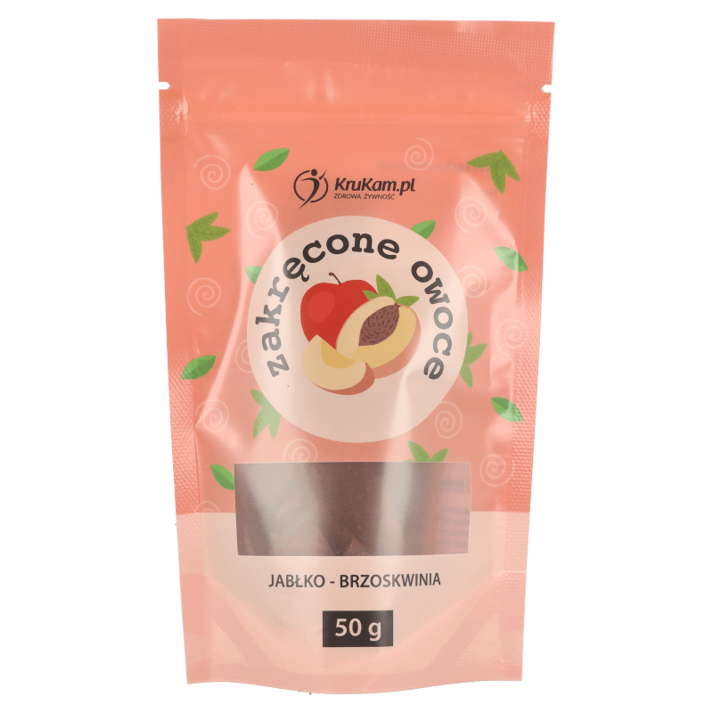 Zakręcone owocowe Jabłko-brzoskwinia 50g bez dodatku cukru