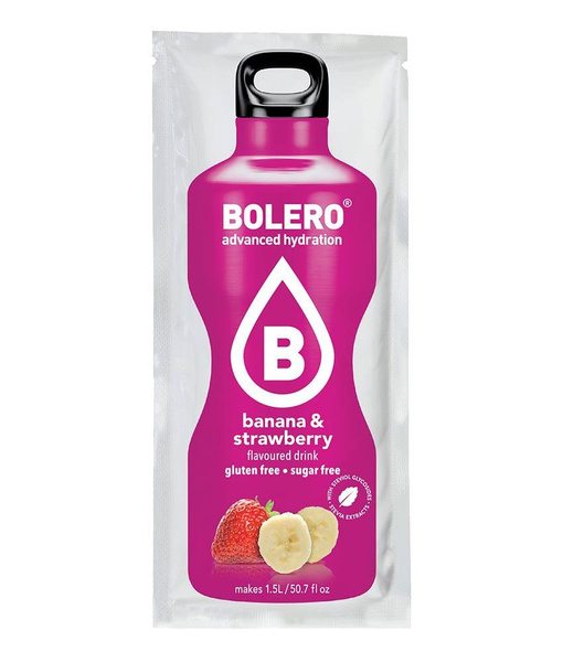Bolero Banana & Strawberry ze stewią 9g BOX 12szt.