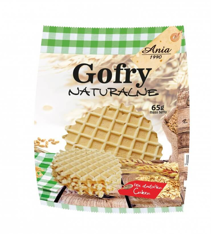 Gofry pszenne naturalne bez dodatku cukru 65g Ania