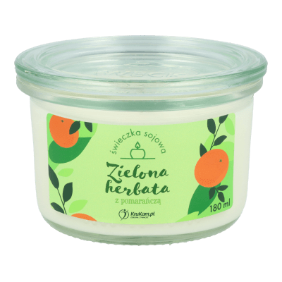 Świeczka sojowa Zielona herbata z pomarańczą 150ml