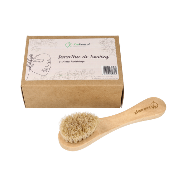 Szczotka do twarzy z włosia końskiego
