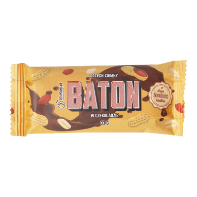 -75%Baton Daktylowy z orzechami ziemnymi w czekoladzie (Duża zawartość białka) 33g(Data:29.01.2026)