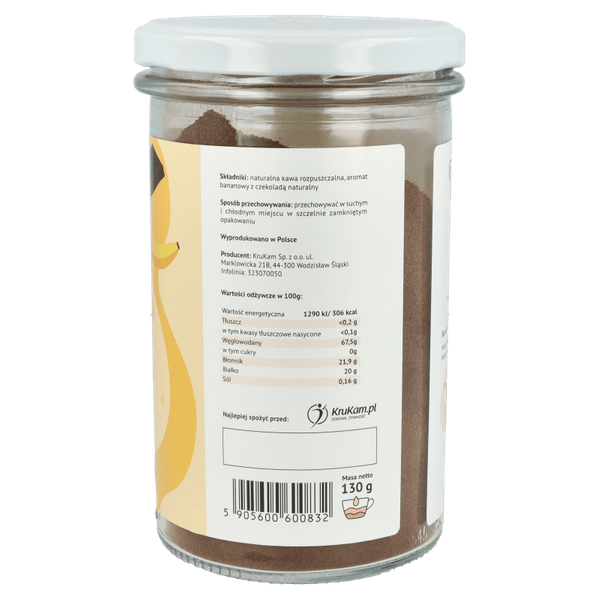 -50%Kawa rozpuszczalna Bananowa z czekoladą 130g(Data:02.12.2025)